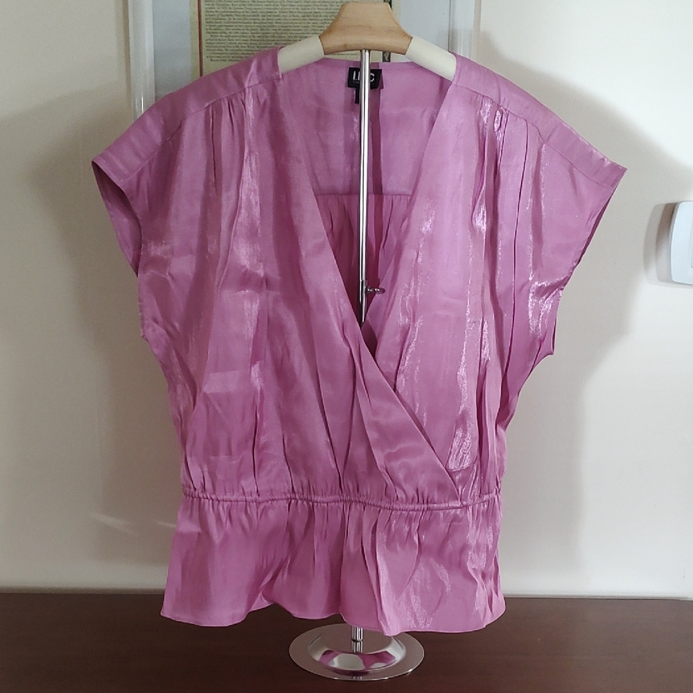 INC International Concepts Shimmering Pink Blouse